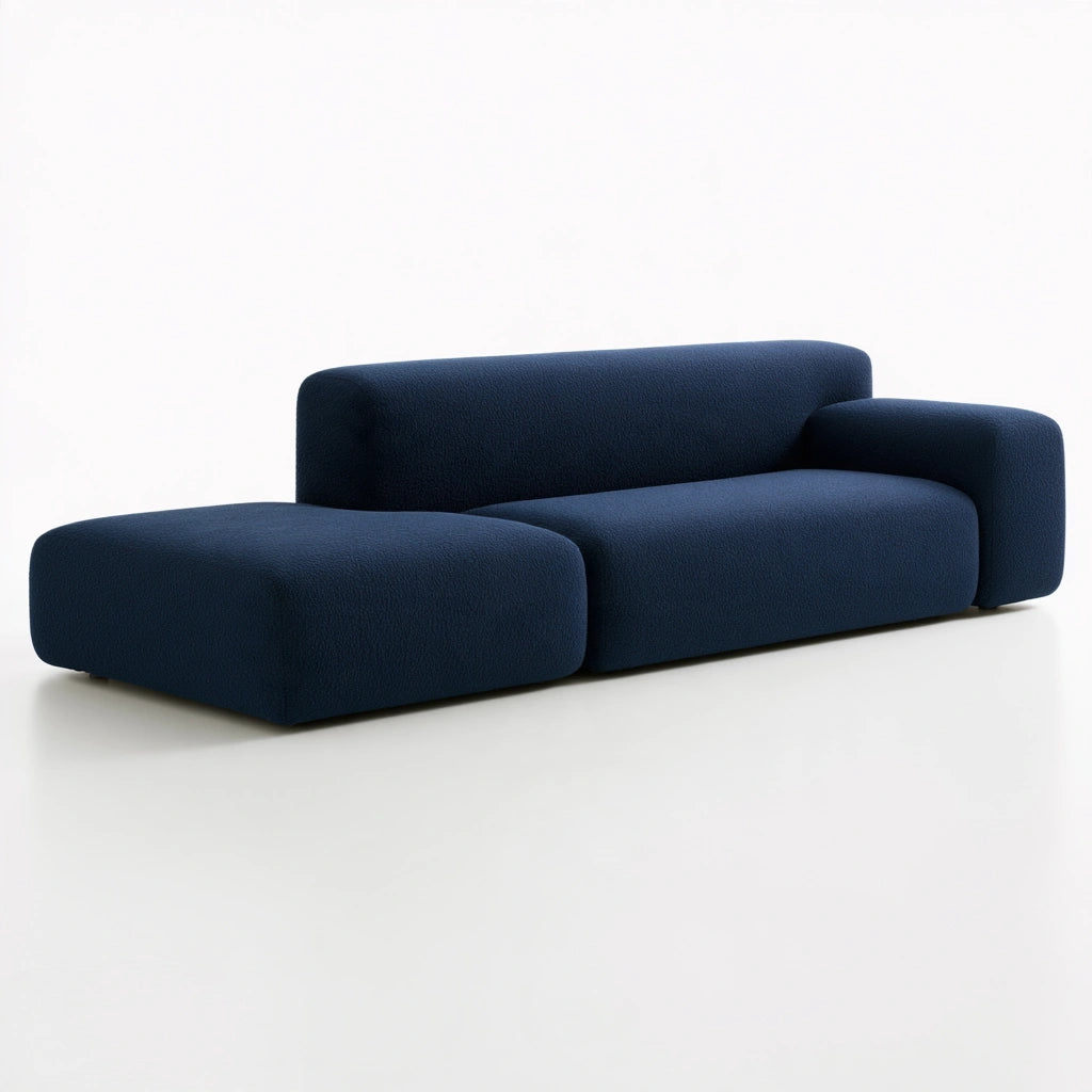 Modułowa sofa narożna, o nowoczesnej formie, kolor: szary